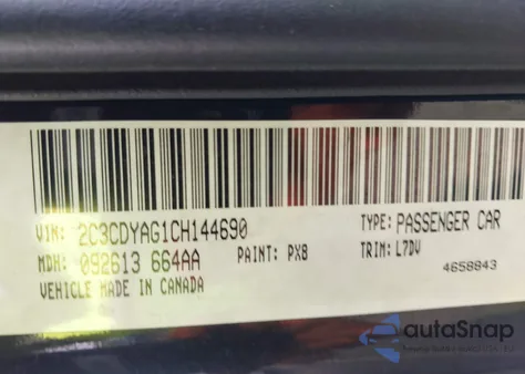 2012 Dodge Challenger Sxt z USA, uszkodzony, nr VIN 2C3CDYAG1CH144690